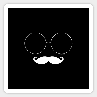 Glasses Mustachio V Sticker